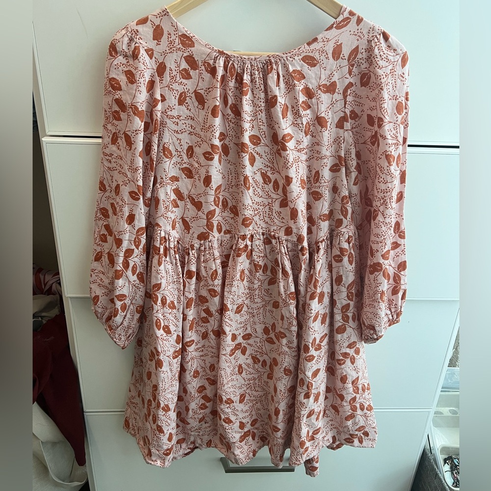 Free People Pink Linen Dress